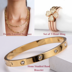Rosy Glow Fashion Set 3-Piece Rose Gold Combo