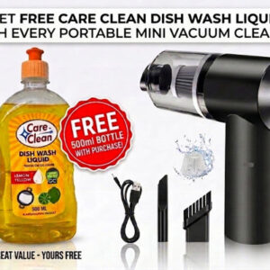 Portable Mini Vacuum Cleaner with Dish Wash Liquid