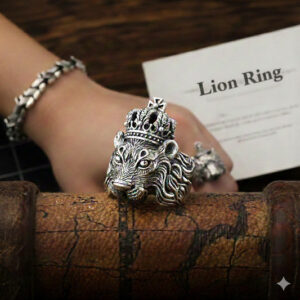 unnamed.jpg Retro Crown Lion Ring